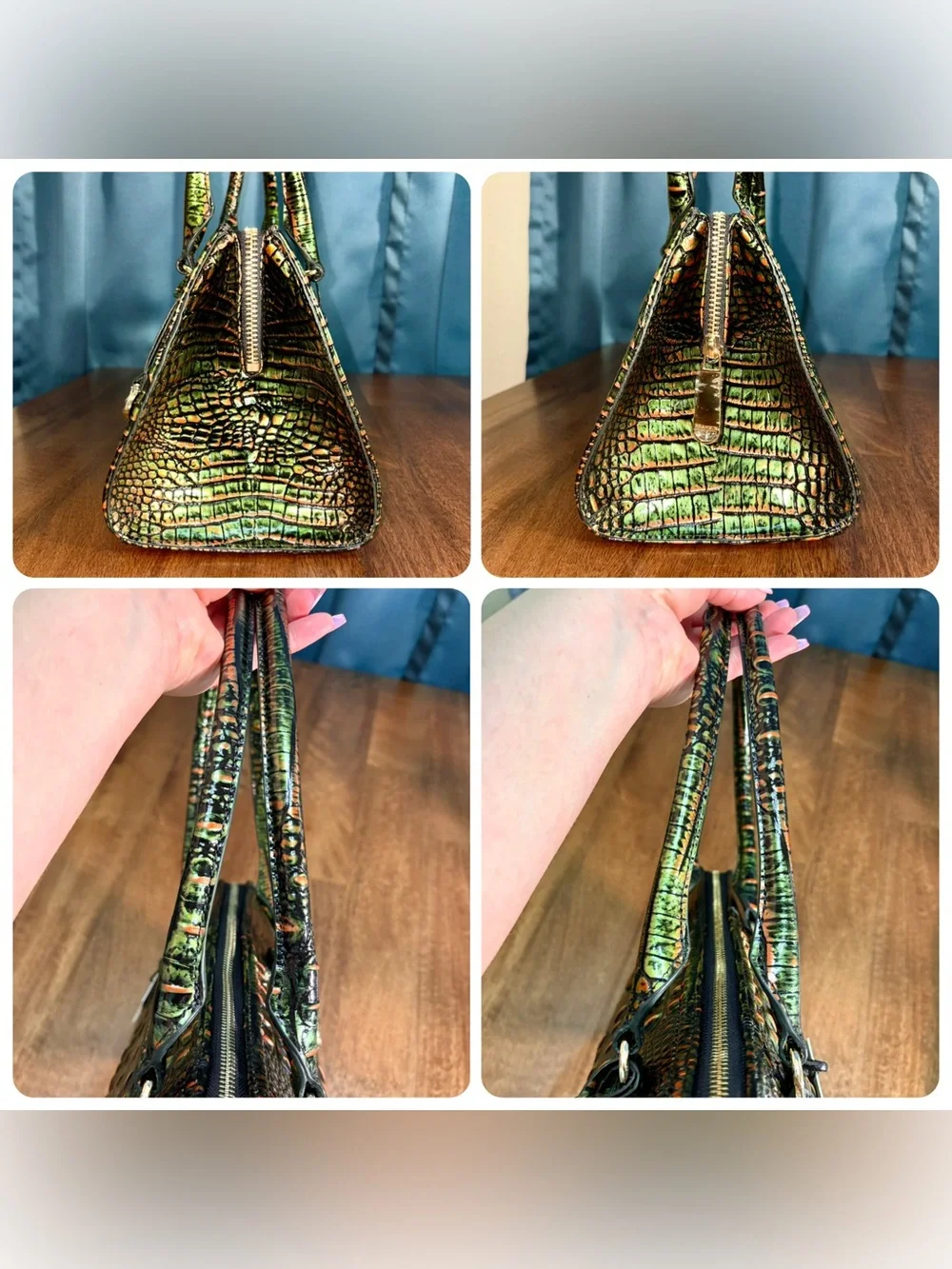 Brahmin NWT Sophia & Veronica - Samba Melbourne - Deep Green & Copper